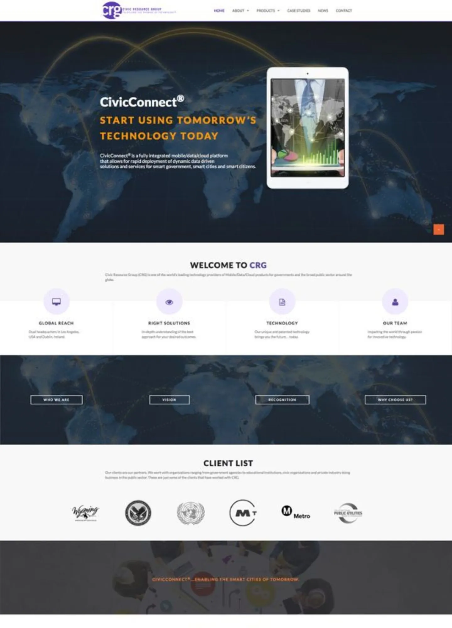 CivicConnect technology company homepage